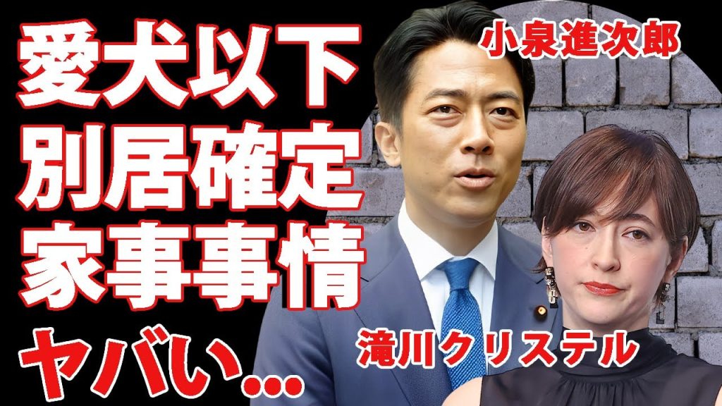 小泉進次郎が耐えられない結婚生活...別居不可避の"愛犬以下"の扱いに言葉を失う...『次期総理大臣』と言われる政治家の妻・滝川クリステルのクズすぎる家事事情に驚きを隠せない...