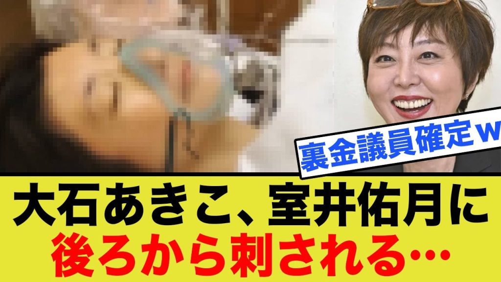 【れいわ】大石あき子、まさかの“室井佑月”からも裏金議員認定される…w