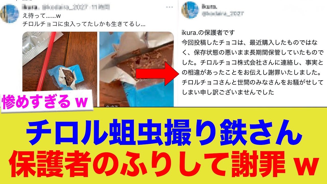 チロル蛆虫撮り鉄さん保護者のふりして謝罪w
