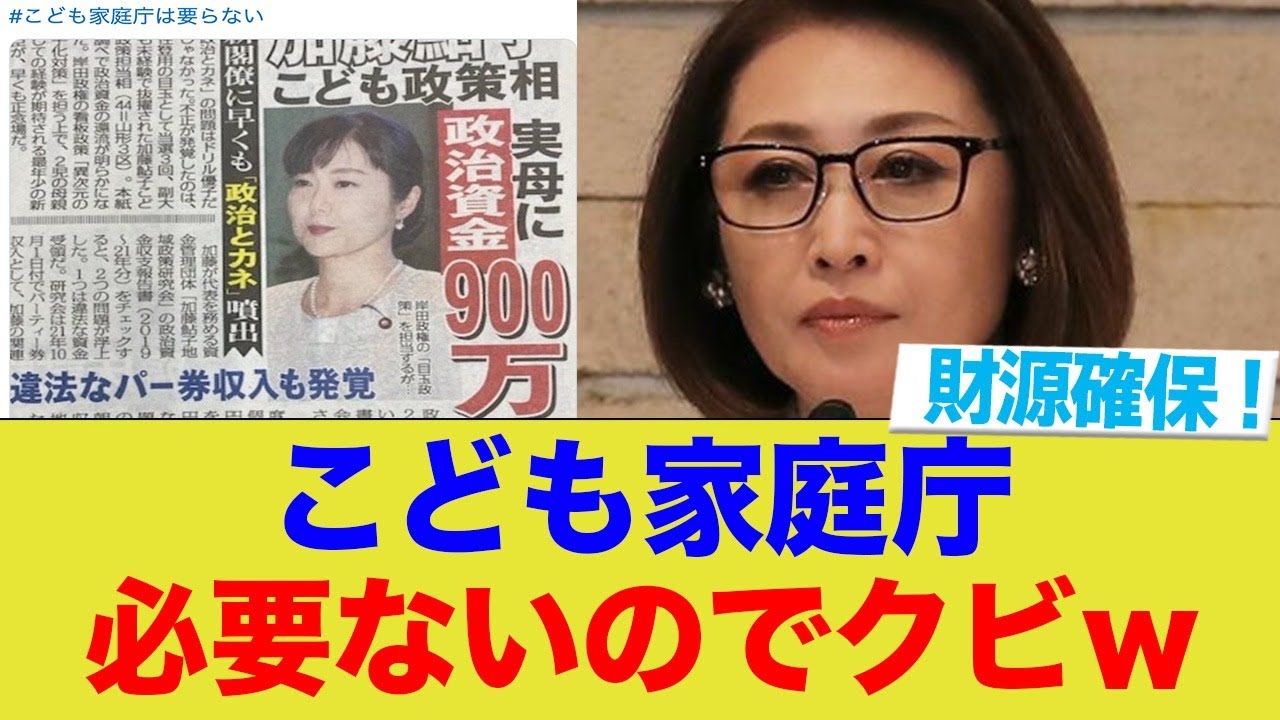 【こども家庭庁】必要ないのでクビwww