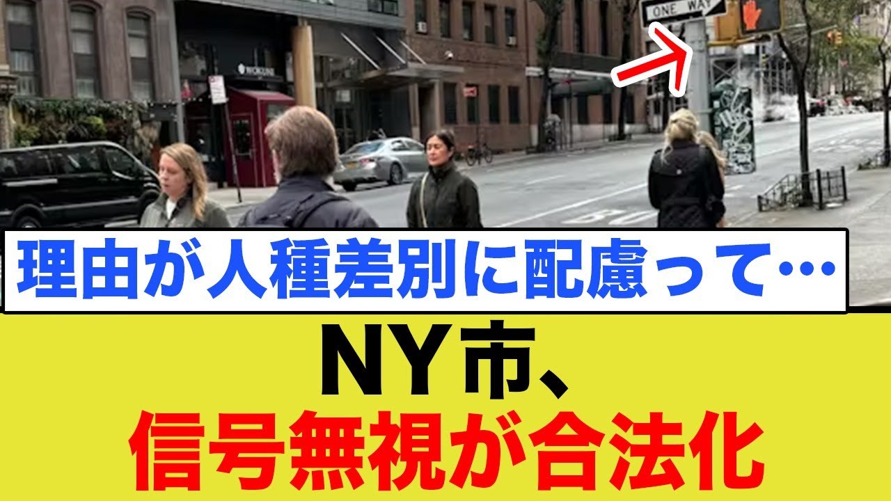 ニューヨーク、人種差別反対なので『信号無視』はしても咎めません！→信号の意味なくね？