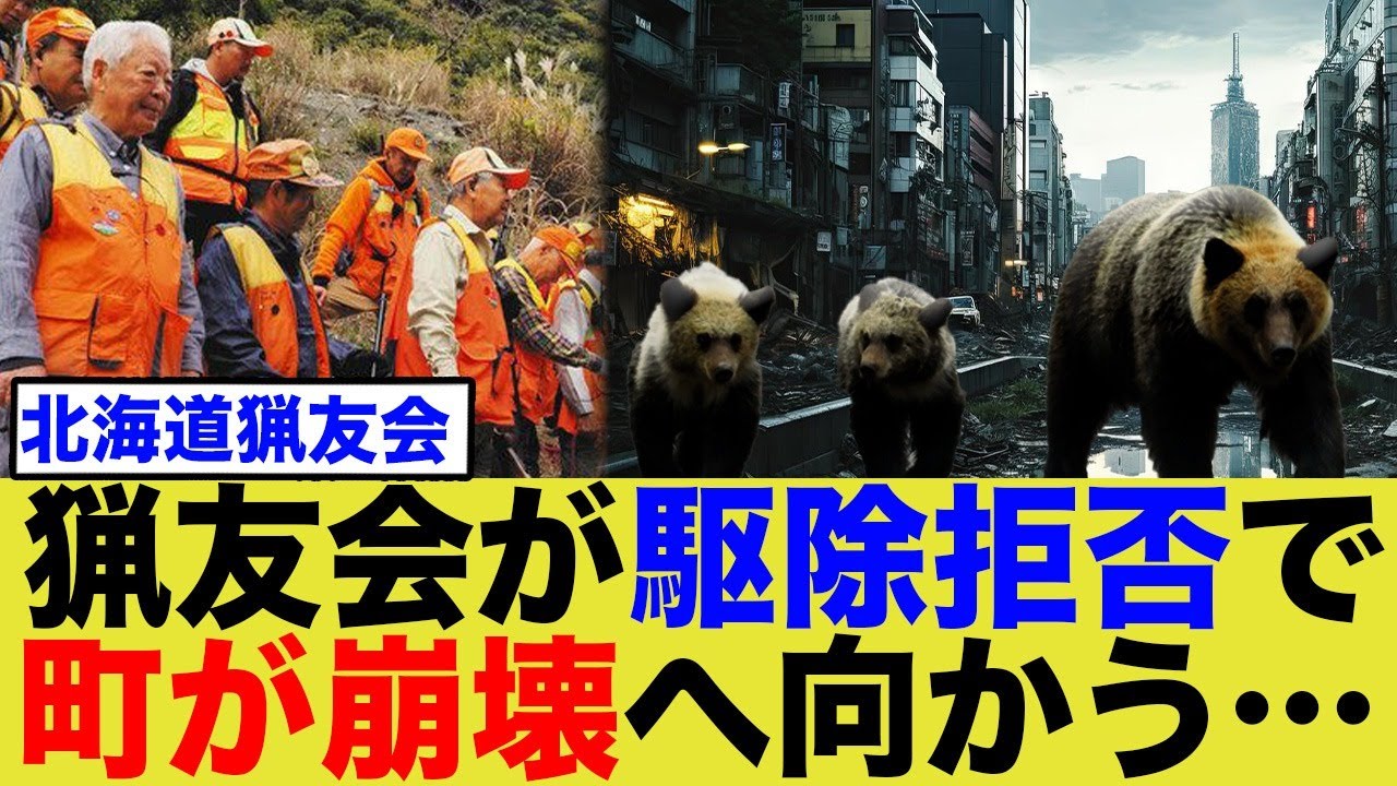 北海道猟友会、熊駆除拒否で住民絶望！自治体無能すぎる...