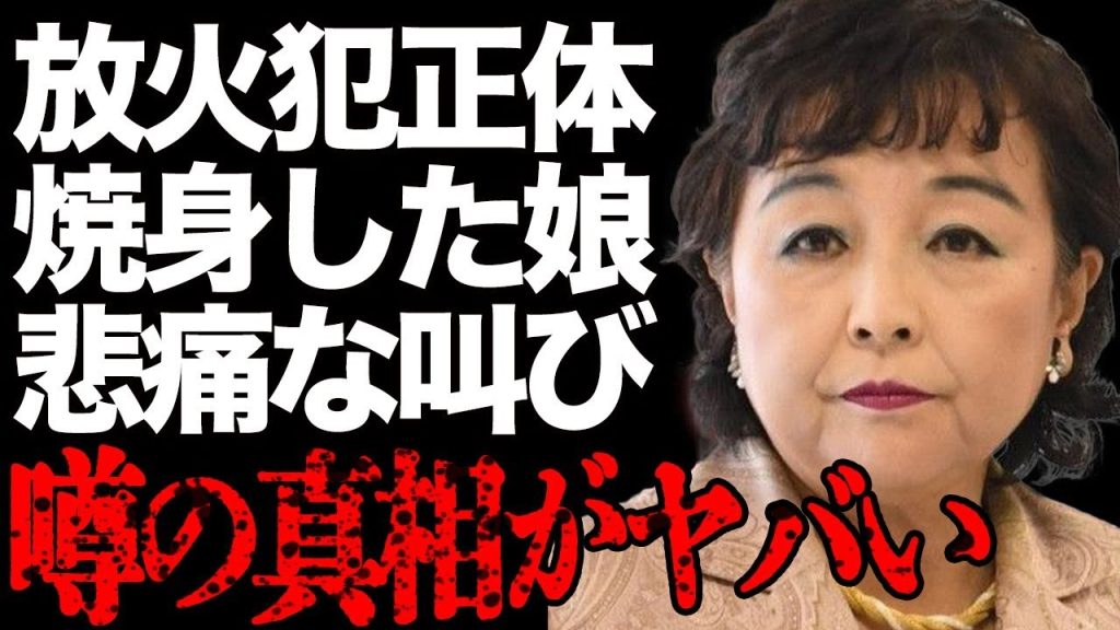 猪口邦子参院議員の夫と娘を狙った人物の正体が判明！映像に残った娘の壮絶すぎる叫びの内容に言葉を失う…焼身する映像を流した「ミヤネ屋」に批判殺到して打切り確定…残された次女と家庭崩壊の現在がヤバい…