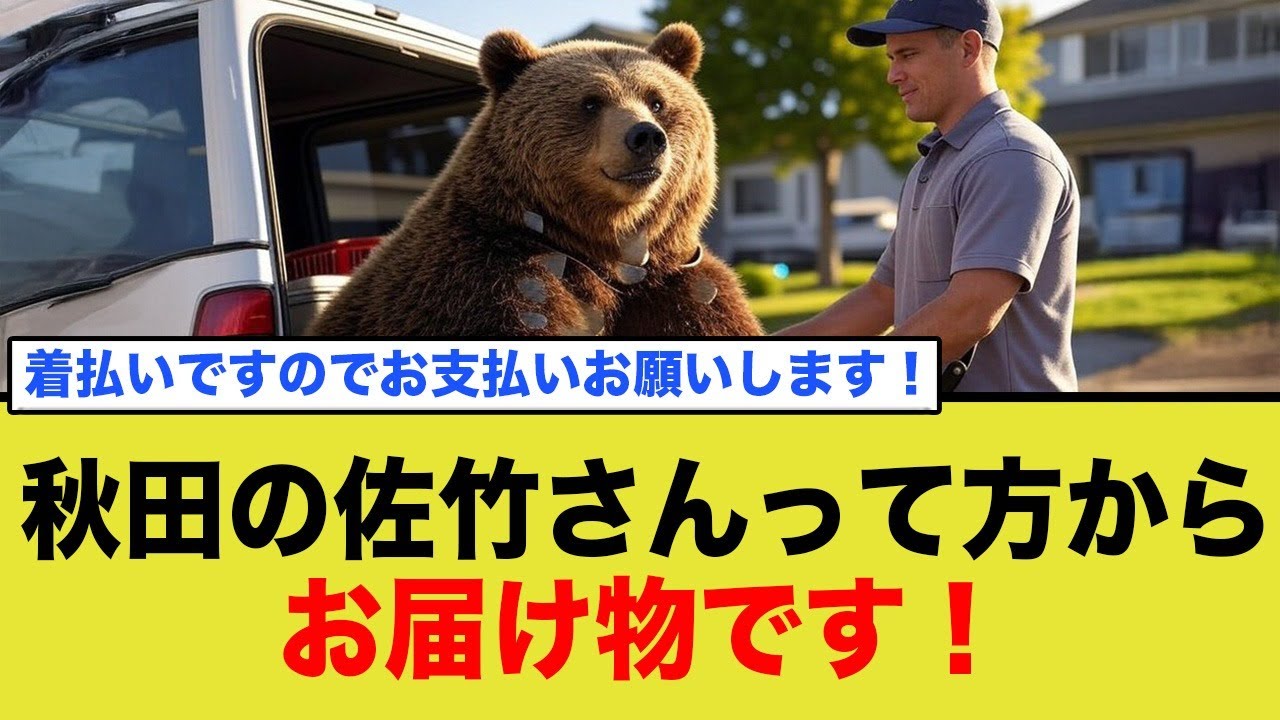 熊擁護派の皆さんに朗報です。クマさんが着払いで届きますwww