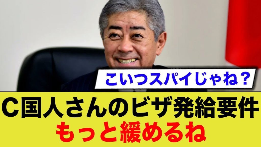 岩屋氏、C国向けのビザ発行を緩くする方針へ…