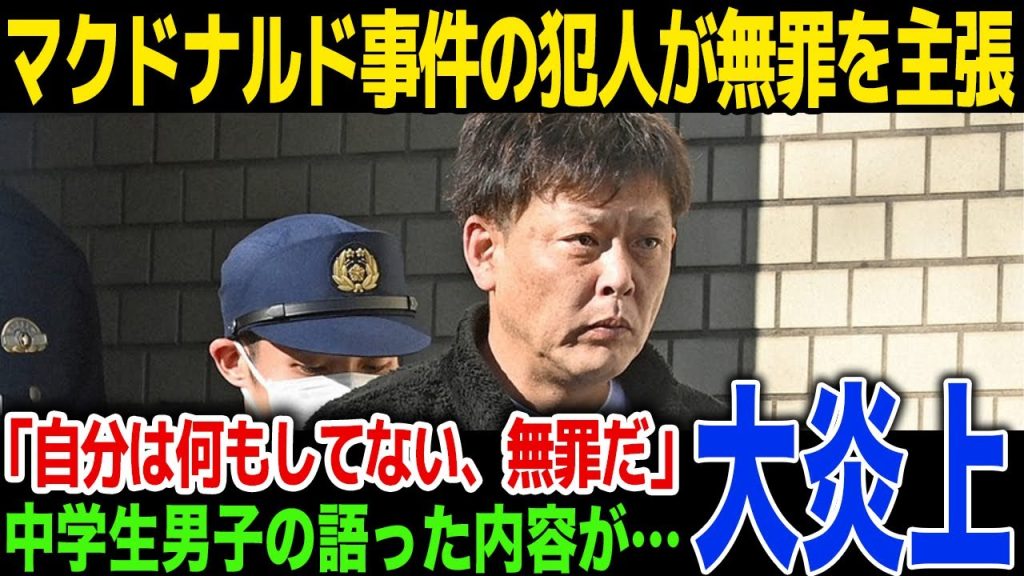 【衝撃】マクドナルド事件の犯人が無罪を主張…中学生男子がSNSで語った本音が...殺害された女子中学生の父親の正体に一同驚愕！