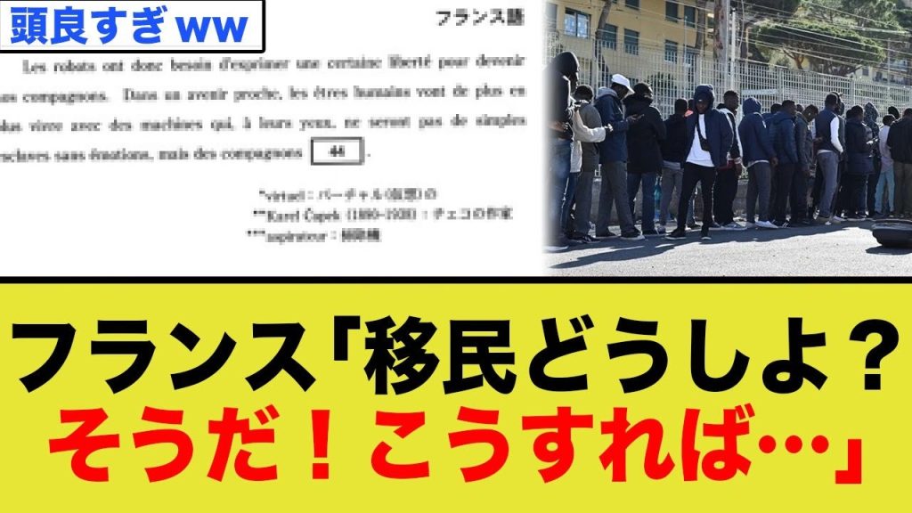 フランスの移民対策が秀逸すぎて日本にも導入を求める声が続出してしまうw